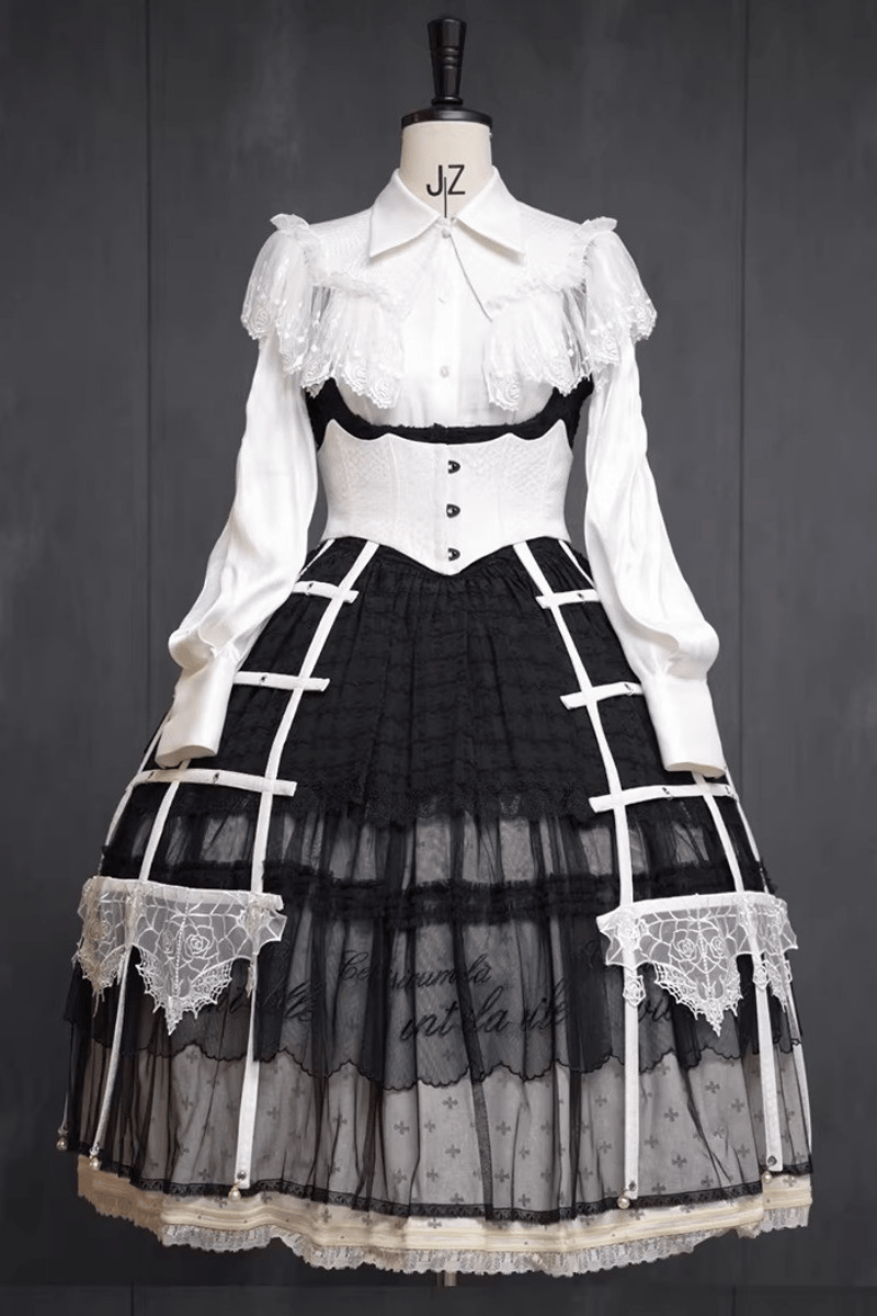 【受注予約~1/8】クリノリン型スカート飾り(蜘蛛レース)【Oblivion Street】