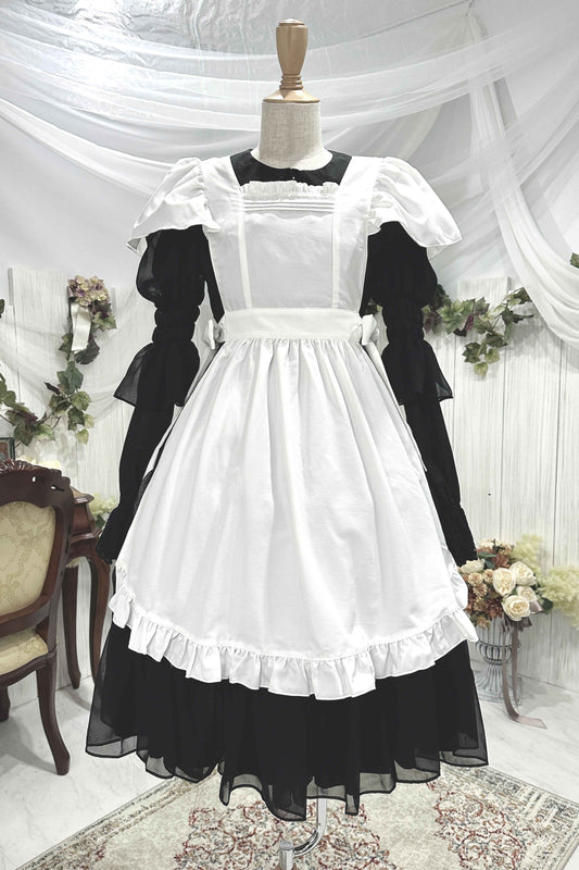 Flolia 肩フリルリバーシブルエプロン【Epetice】