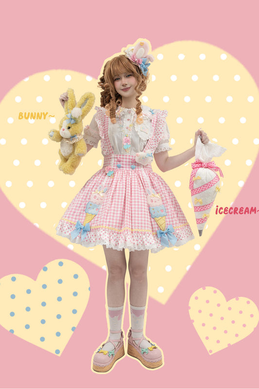 【受注予約~9/5】Bunny ice cream スカート【Cutey Mask】