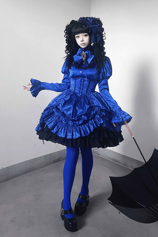 【受注予約~5/19】Purple MaMa スカート(ネイビー・グリーン)【蓝月石绮梦】