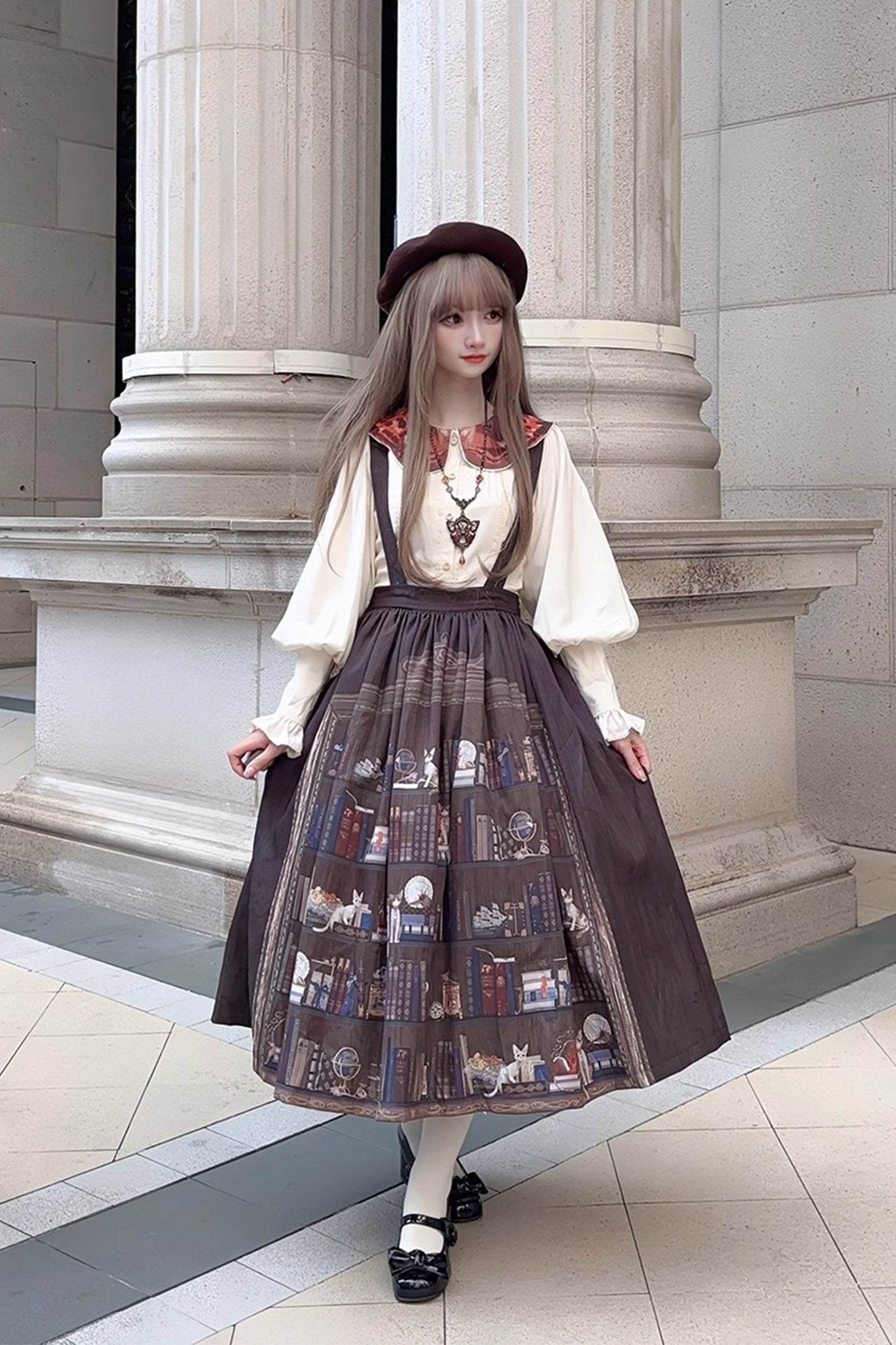 【受注予約~11/6】German Bookshelf スカート【Miss Point】