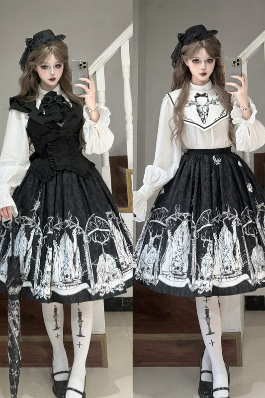 【受注予約~3/18】Bones Communion スカート【Danger Girl】