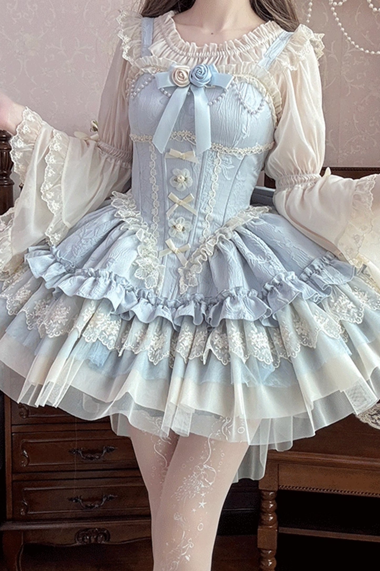 Evening Star オフショルダートップス【織綿園】