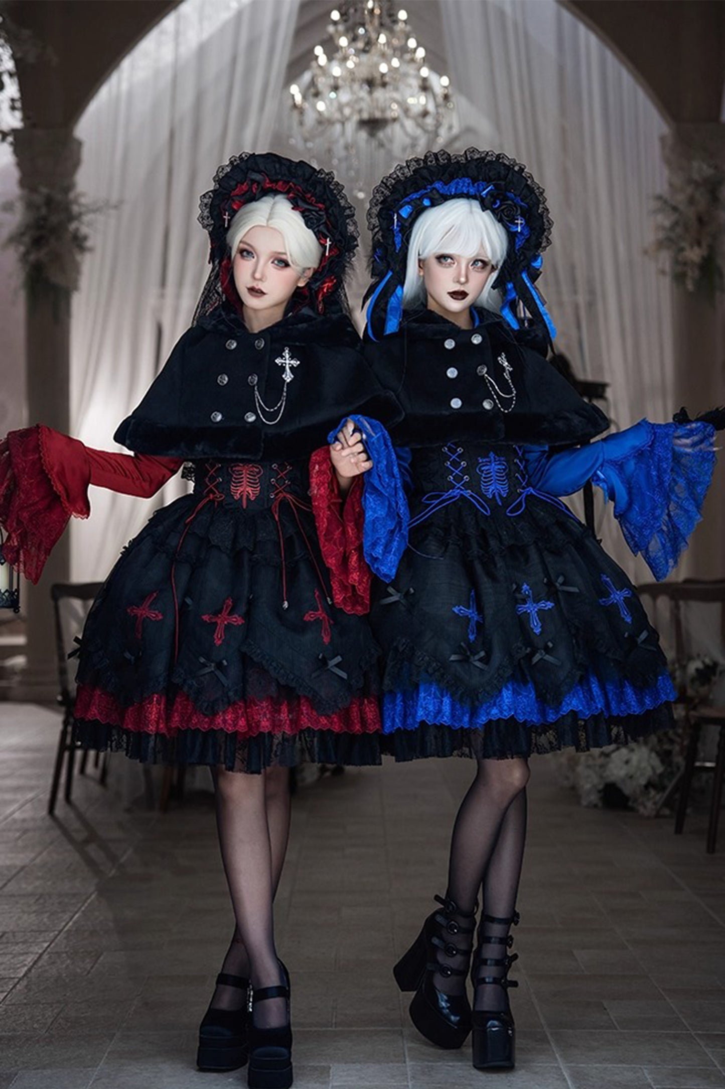 【受注予約~12/8】Black Mist Feast ブラウス・ケープ【双生小熊】