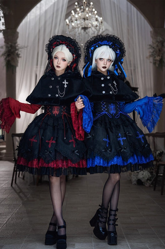 【受注予約~12/8】Black Mist Feast ブラウス・ケープ【双生小熊】