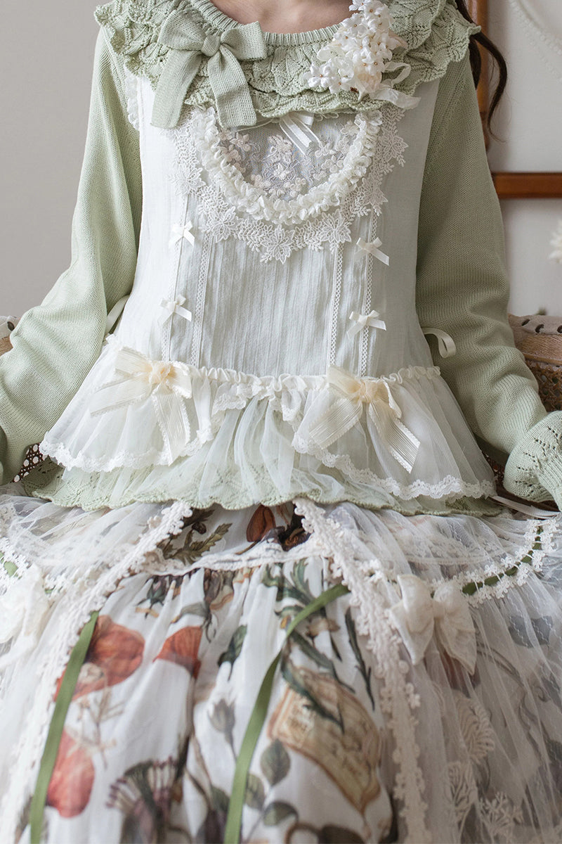 NANA フリルニットトップス【MIST】