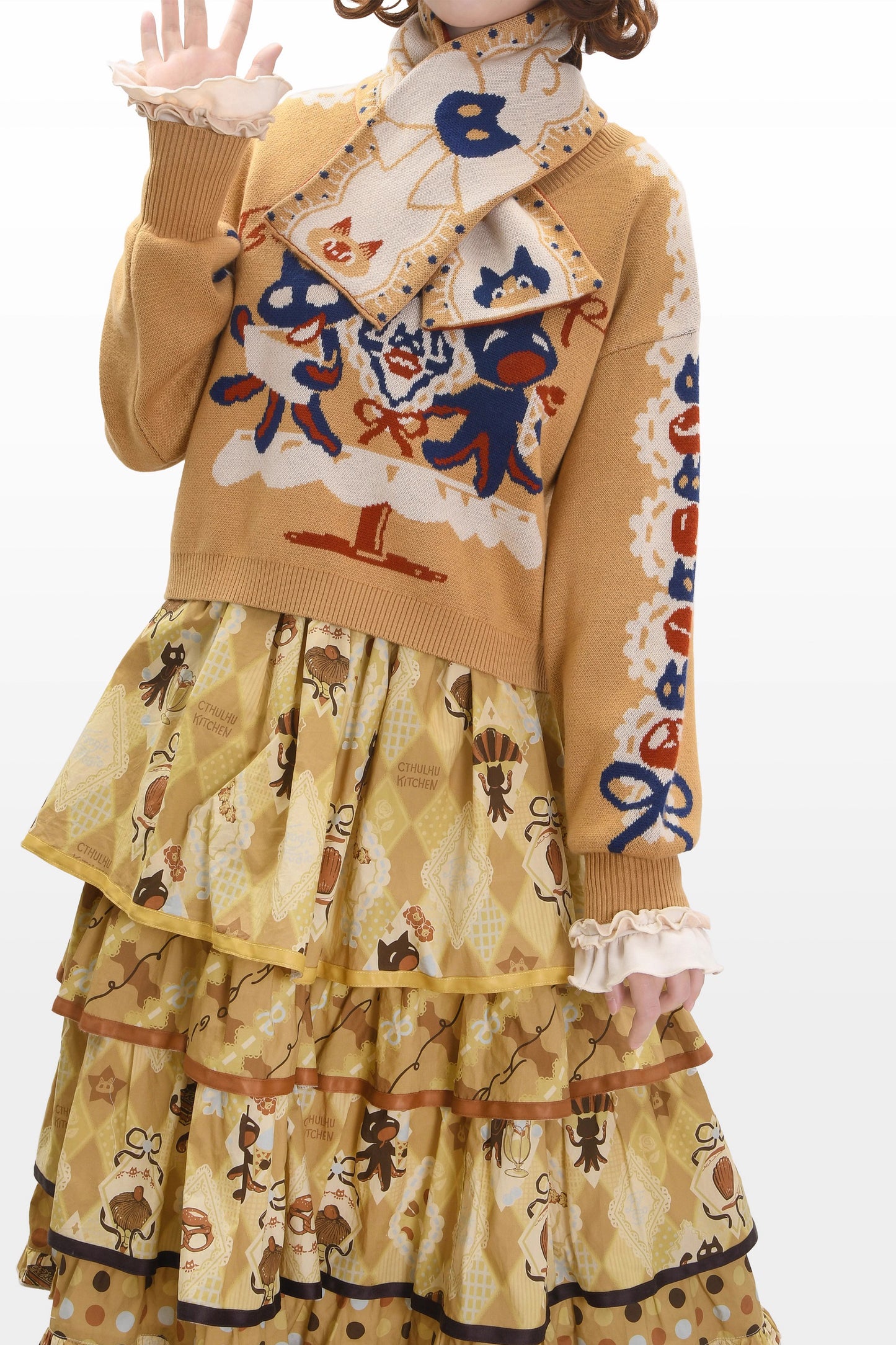 Cat Afternoon Tea ニット・トップス【FrogicStudio】