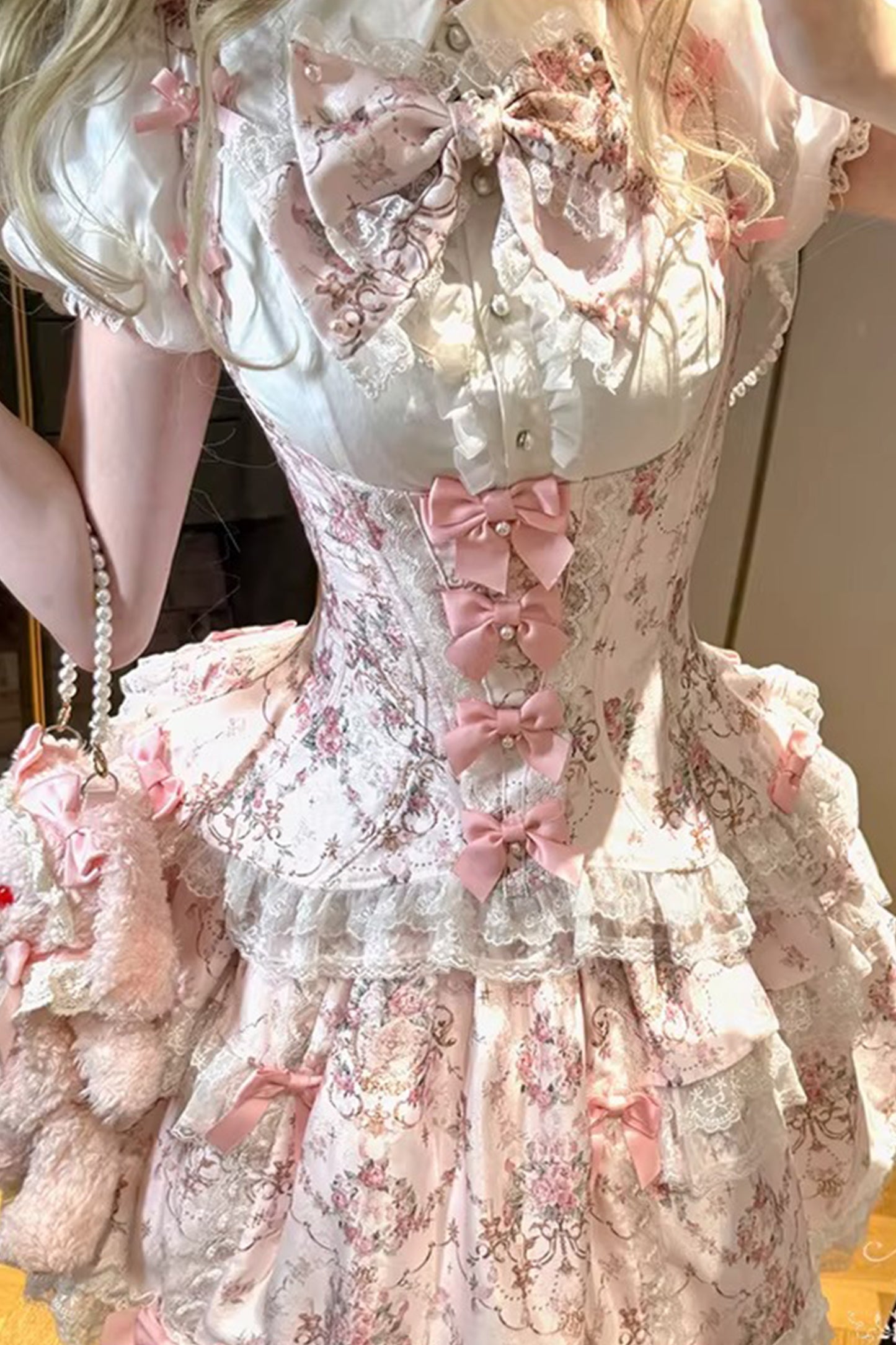 【受注予約~1/7】鏡中花 ブラウス【Dream Lolita】