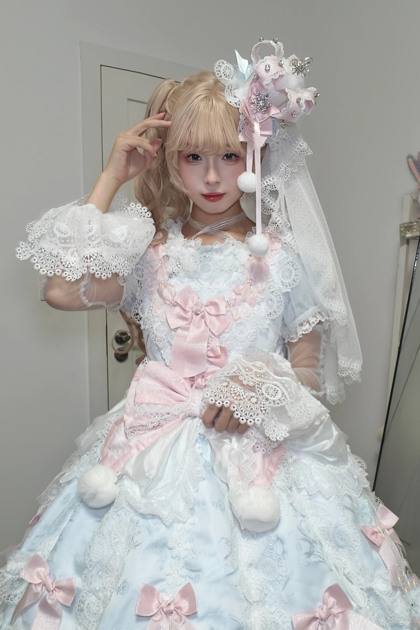 【受注予約~1/31】スクエアネックブラウス【梅子】