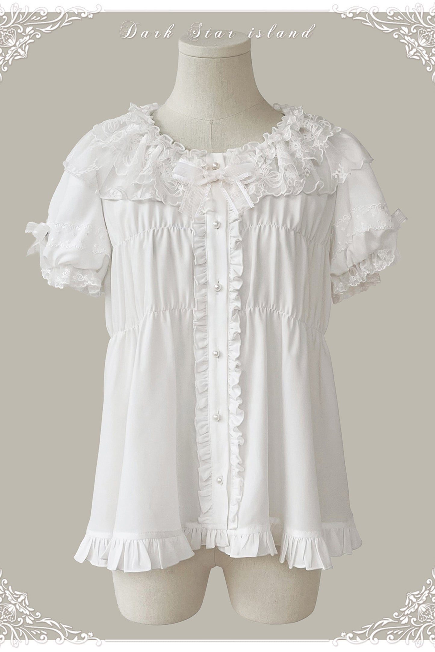 【受注予約~2/22】Flower Clock ブラウス【Dark Star Island】