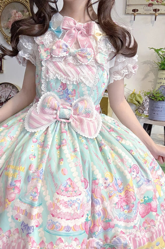 【受注予約~4/27】Pastel Macarons ブラウス【双生小熊】