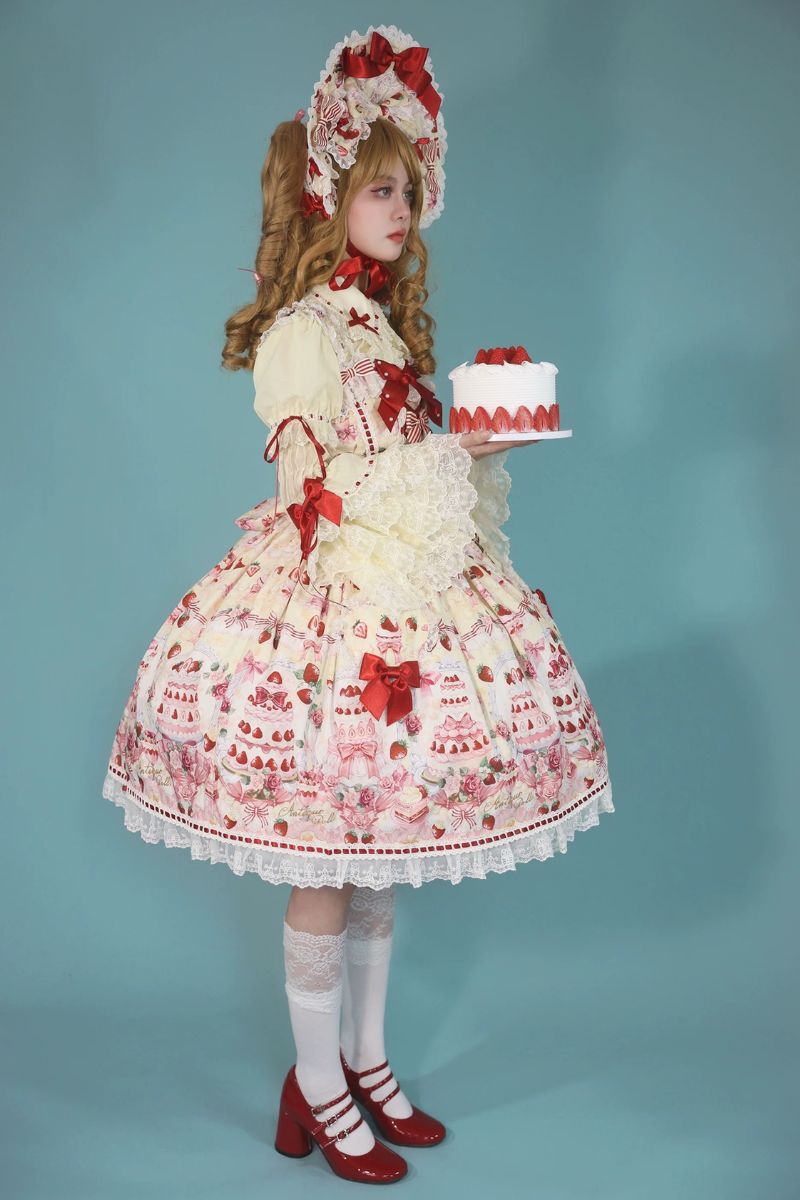 【受注予約~9/28】イチゴと花束 3.0 ブラウス【Antique Doll】