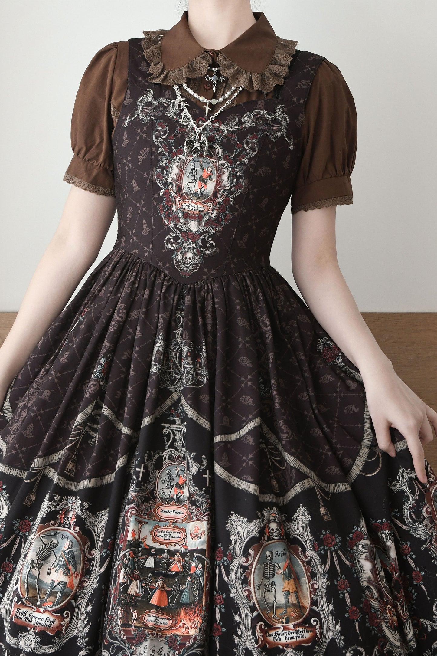 Lily 丸襟半袖ブラウス【MIST】