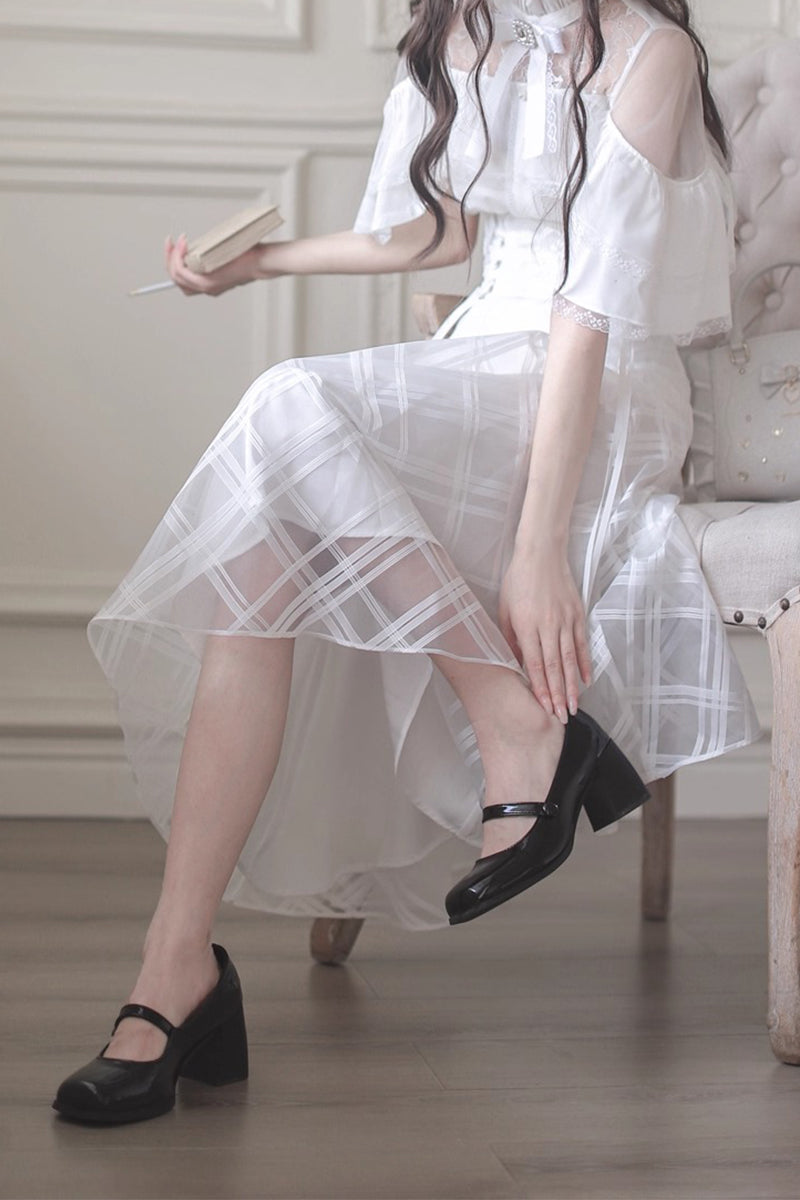 Whispers Forest トップス・スカート(ホワイト)【胡桃木JK】