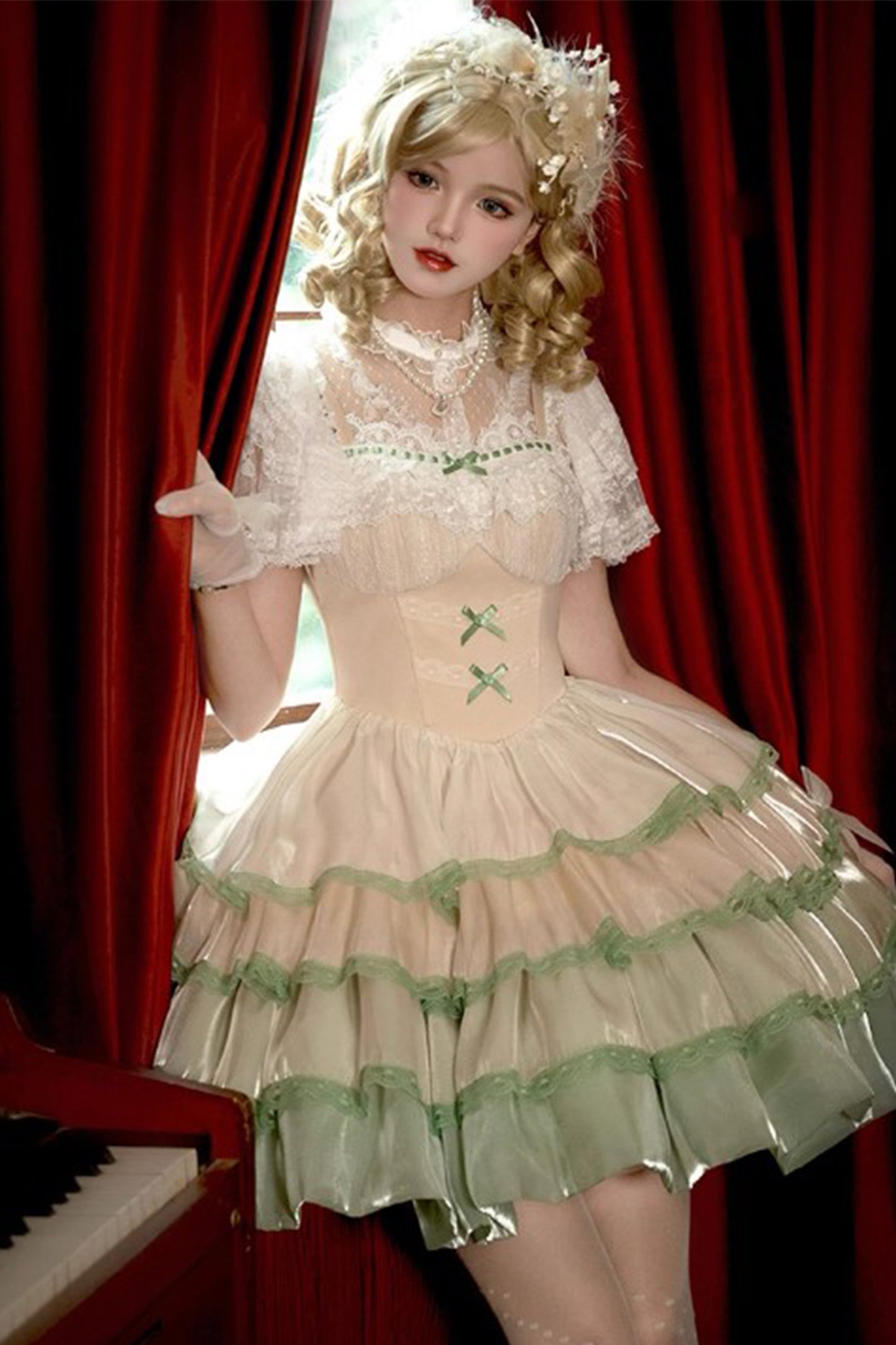 Sunset over the River ドットチュールトップス【With Puji】