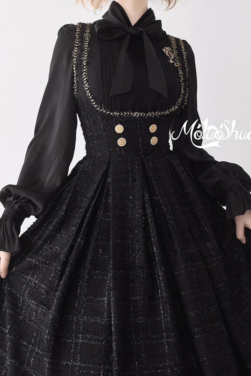 【受注予約~9/10】夕暮れの図書室 ブラウス(リボン付き)【摩罗双子】