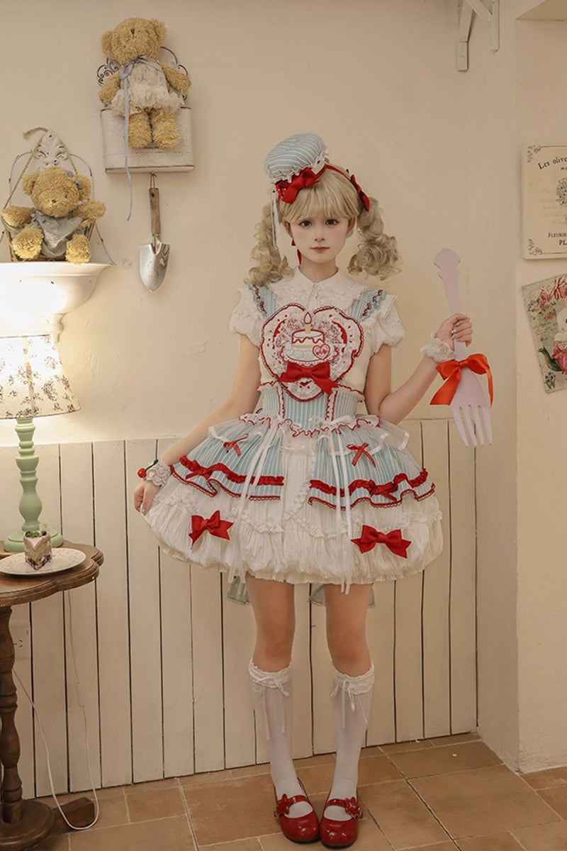 【受注予約~9/25】Eat Cake ブラウス【双生小熊】