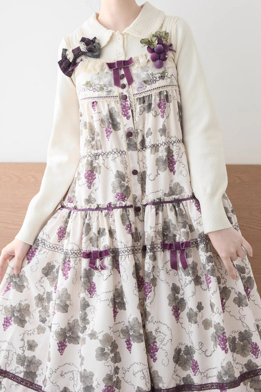 丸襟2ボタンニットトップス【MIST】