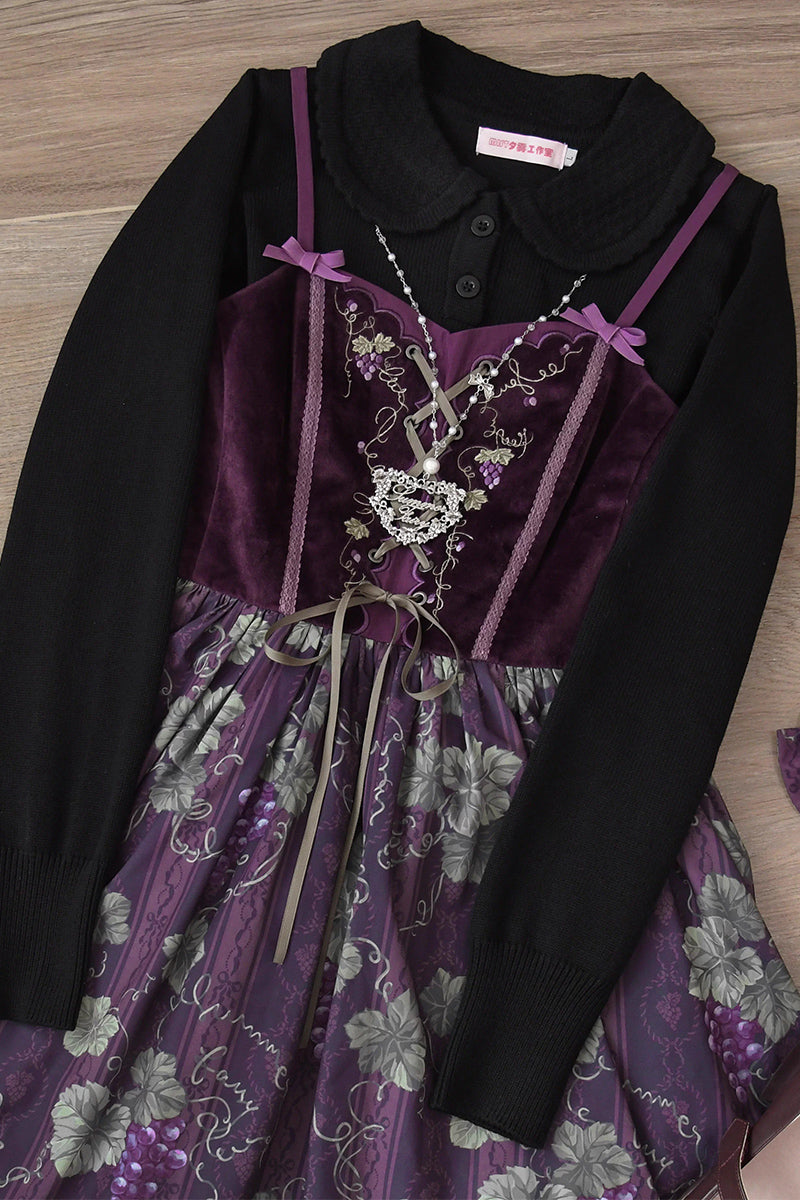 Strickoberteil mit Rundkragen und 2 Knöpfen [MIST]