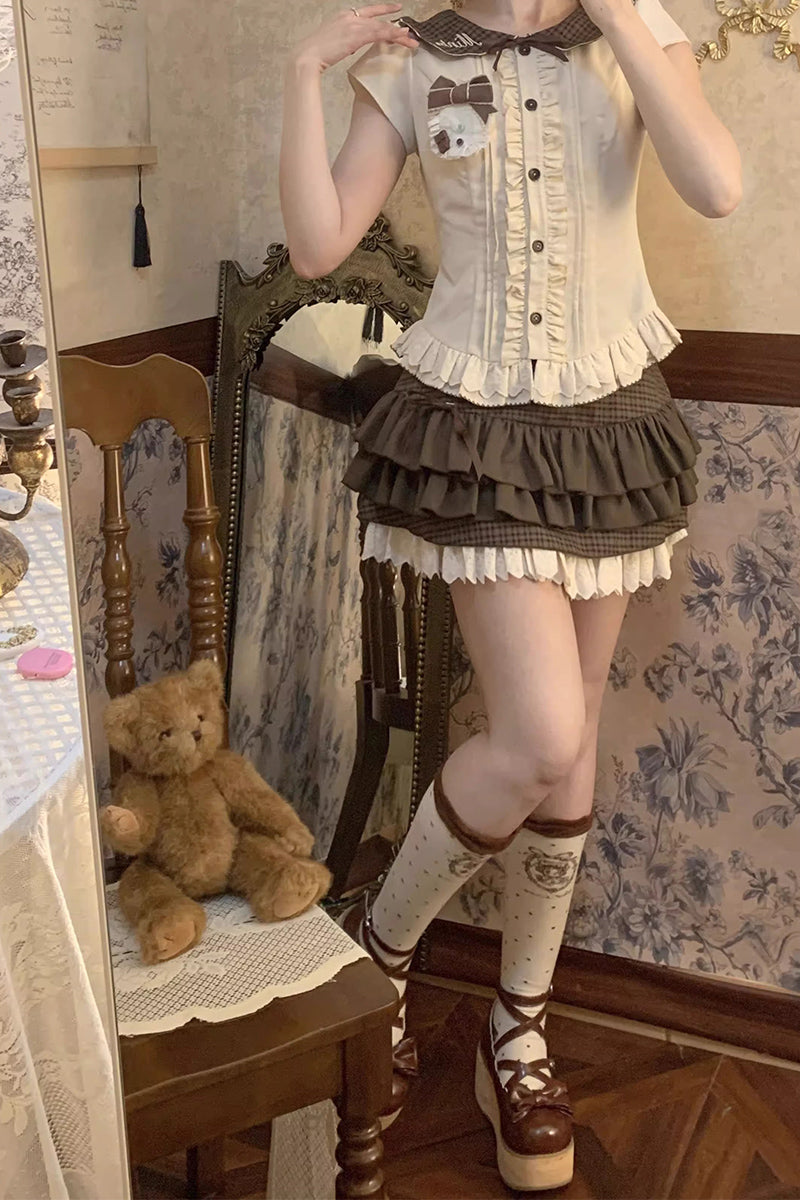 チョコレート ブラウス・スカート【甜蜜梦境】