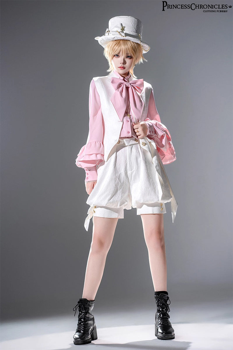 【受注予約~10/23】Puppet ブラウス・ハーフパンツ(ピンク・ホワイト)【princess Chronicles】