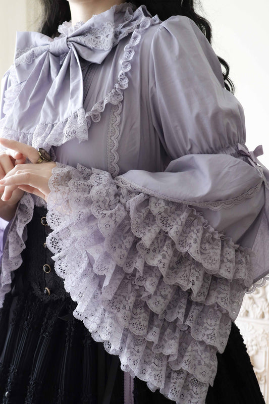 Lilia 姫袖ブラウス(パープル)【梅子】