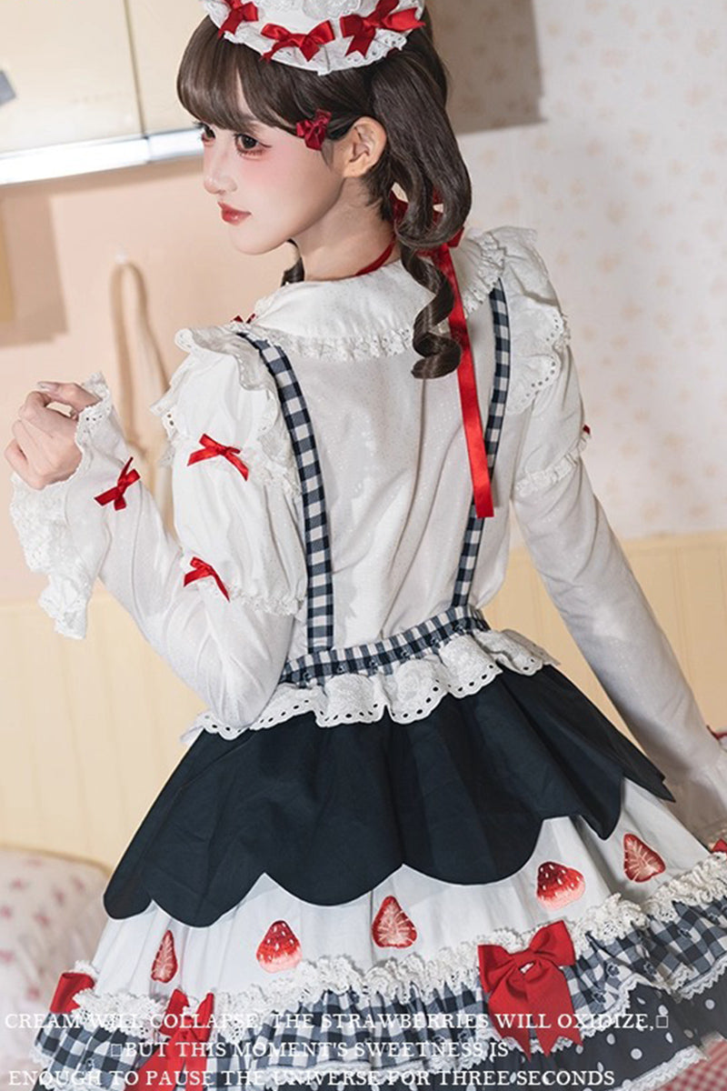 【受注予約~11/18】Strawberry Cake Illustration ブラウス【花与珍珠匣】