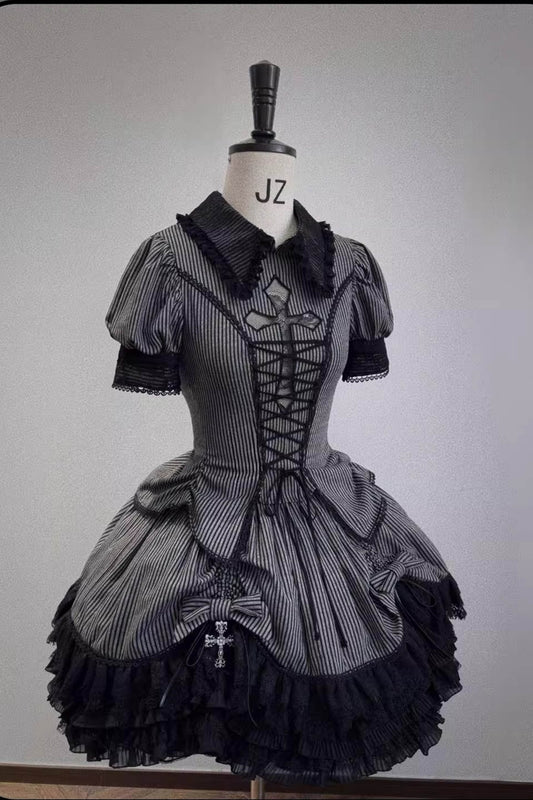 【受注予約~6/26】ストライプクロス セットアップ【SUSIN】