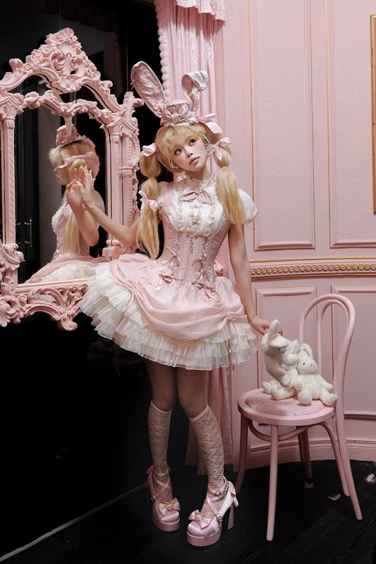 【受注予約~3/8】バニーメイド フルセット(立ち襟タイプ)【Caramel Antique】