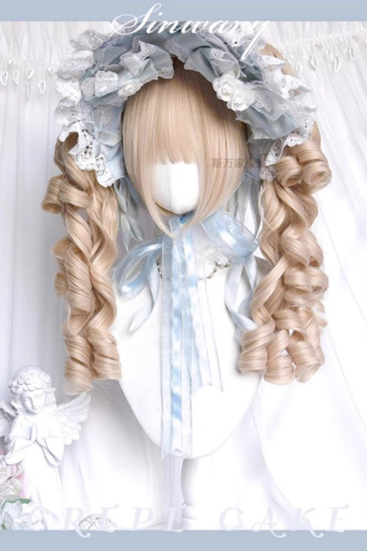 ツインテール縦ロールウィッグ(顔サイドロールなし/43cm)【SINWAVY】