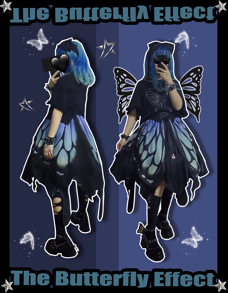 【取り寄せ】Butterfly Effectスカート（ウエストゴム）【Star fantasy】