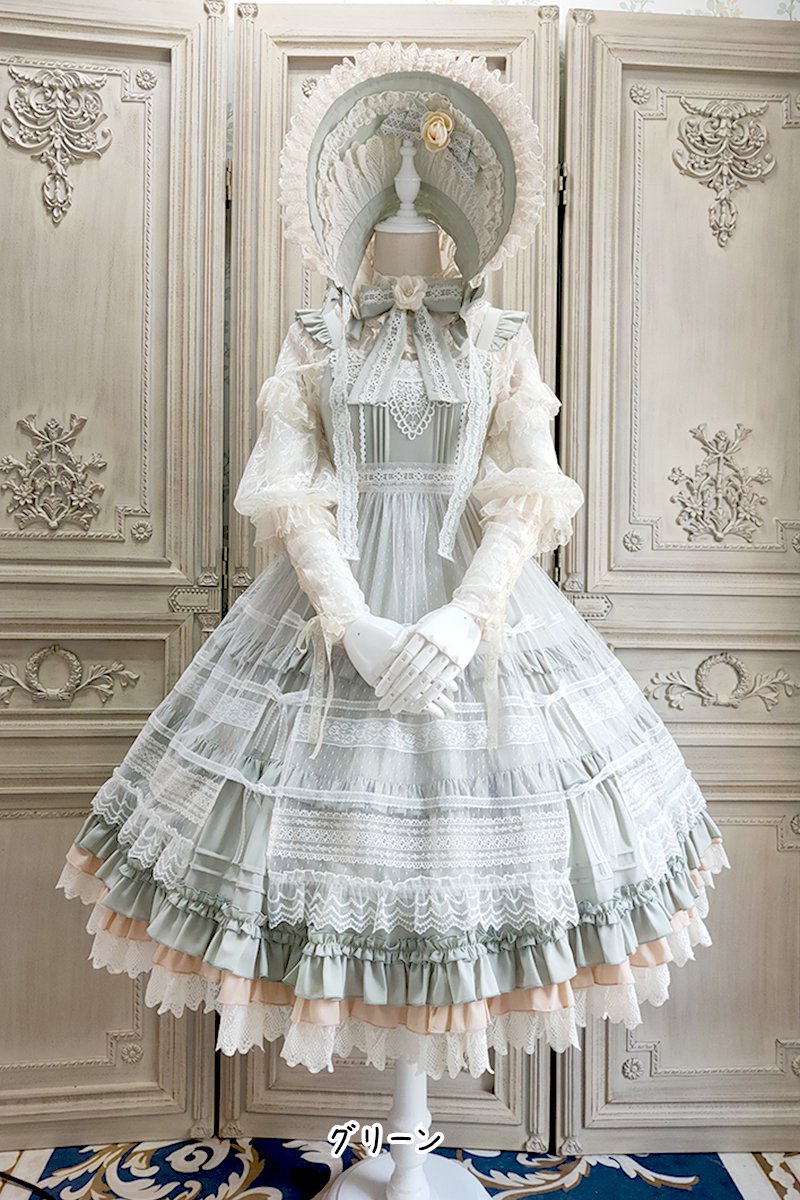 【受注予約~7/23】椿の花が咲く頃に ジャンパースカート【Alice Girl】