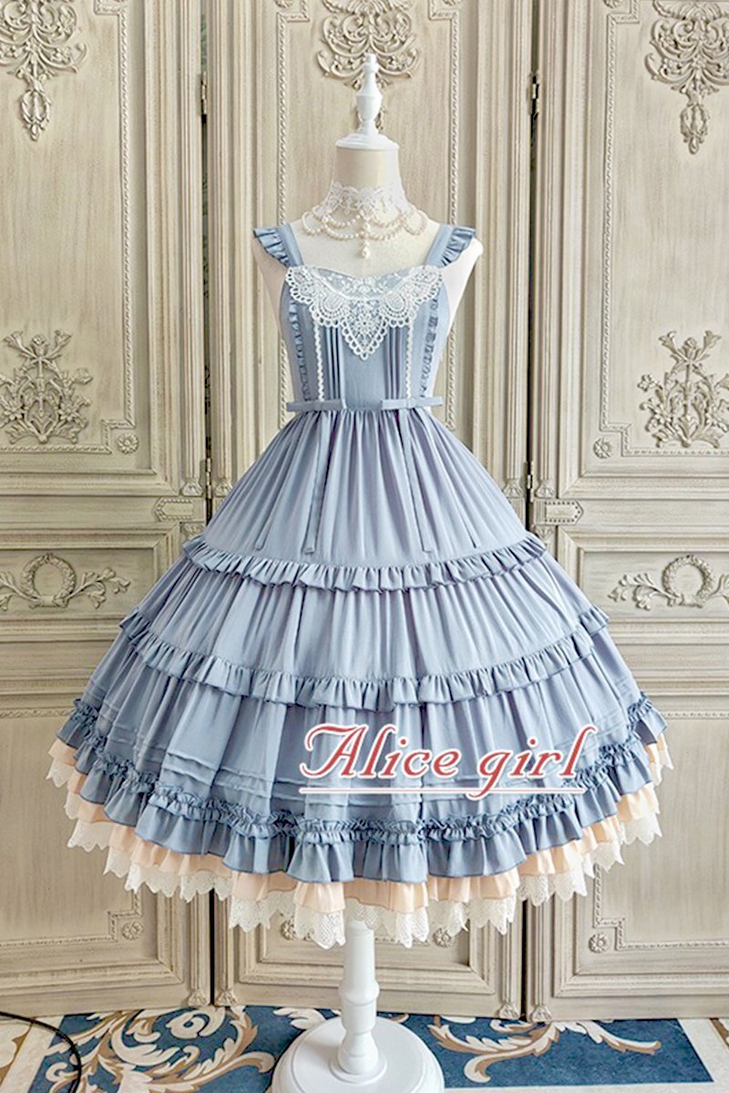【受注予約~7/23】椿の花が咲く頃に ジャンパースカート【Alice Girl】