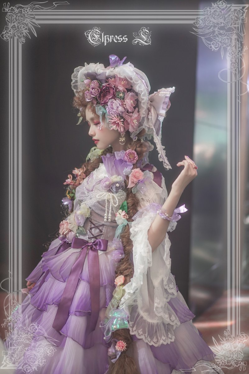 【取り寄せ】"バラの花びら" ジャンパースカート【Elpress L】