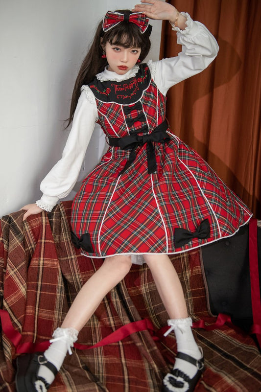 チェック/ジャンパースカート つけれ 