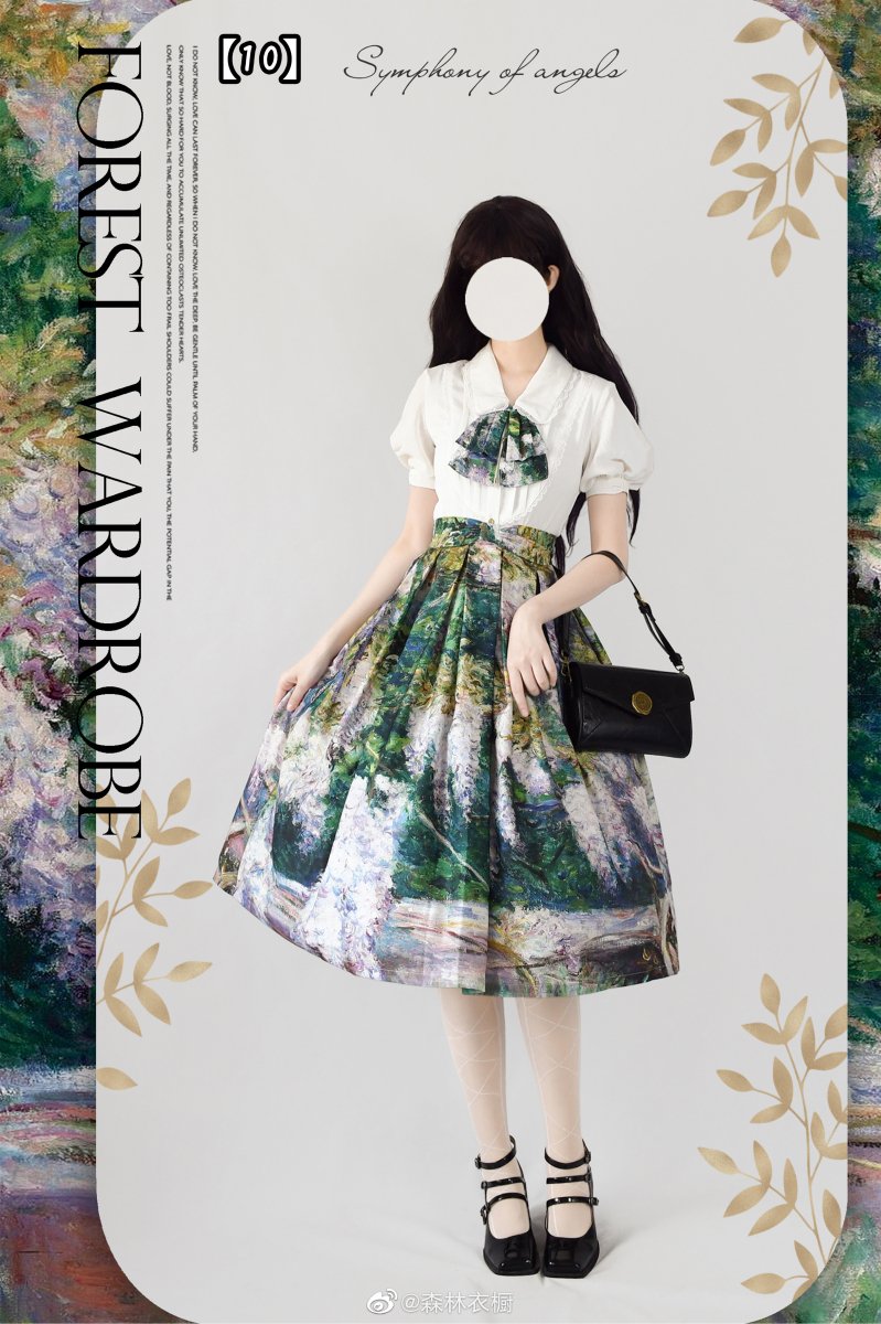 【取り寄せ】Monet oil Painting スカート【Forest Wardrobe】