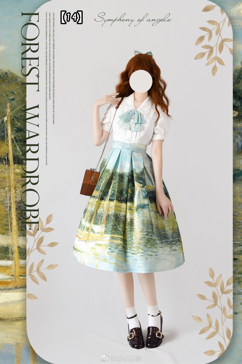 【取り寄せ】Monet oil Painting スカート【Forest Wardrobe】