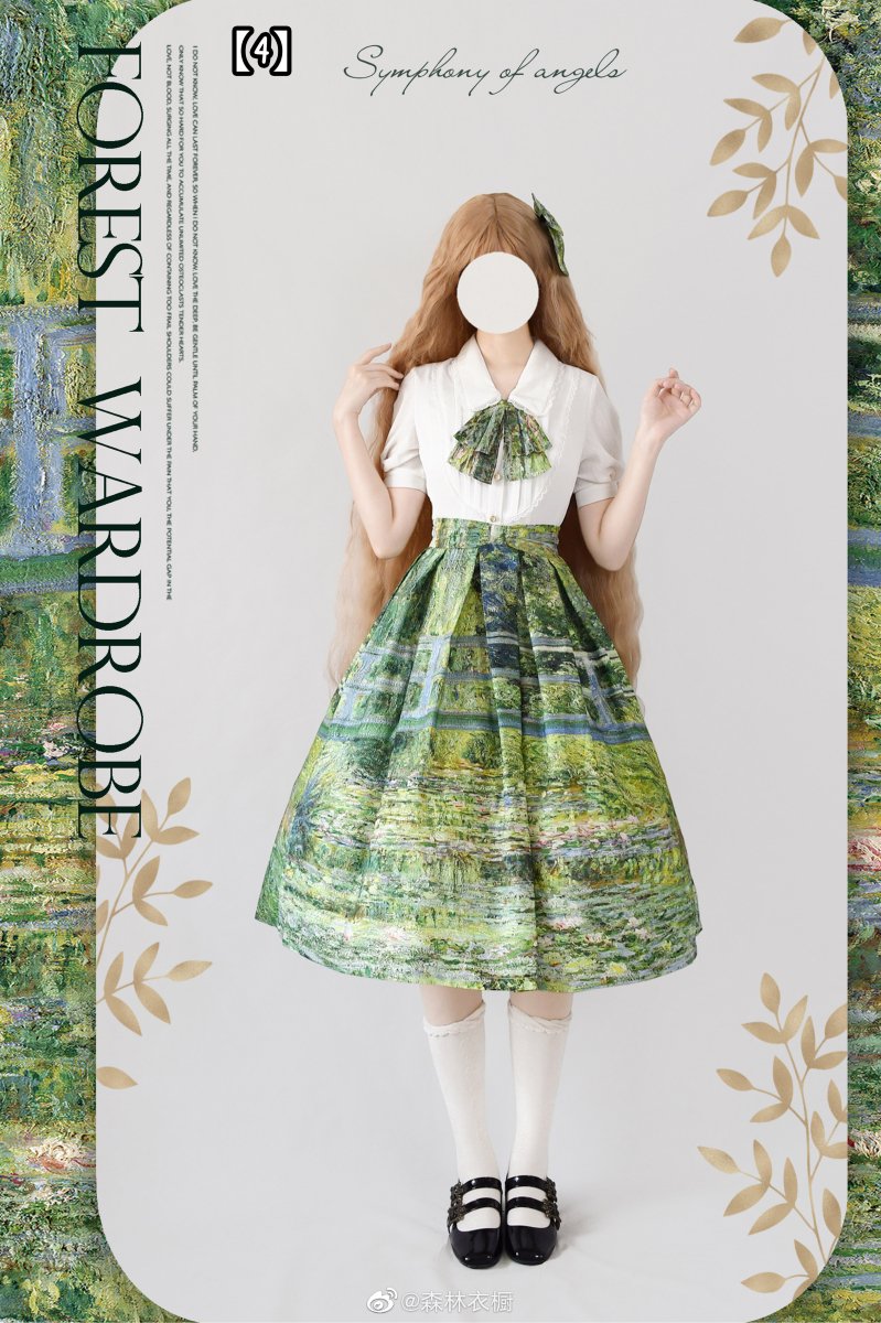 【取り寄せ】Monet oil Painting スカート【Forest Wardrobe】