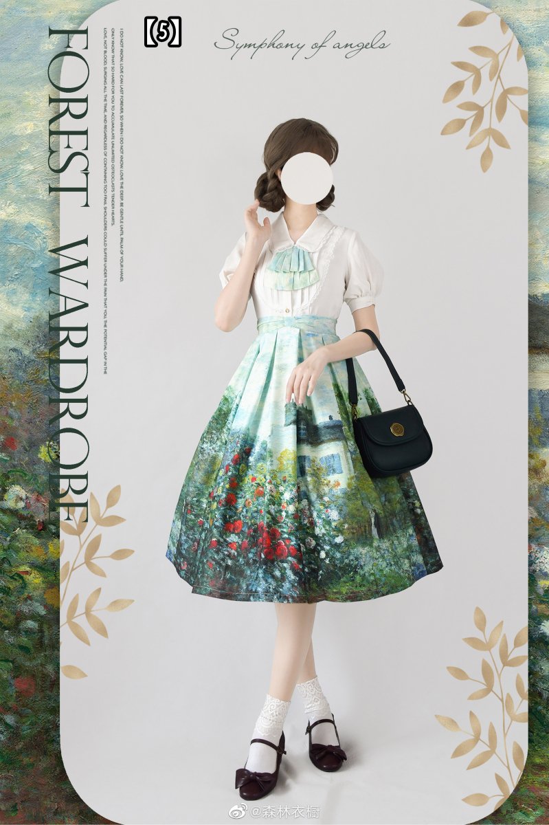 【取り寄せ】Monet oil Painting スカート【Forest Wardrobe】