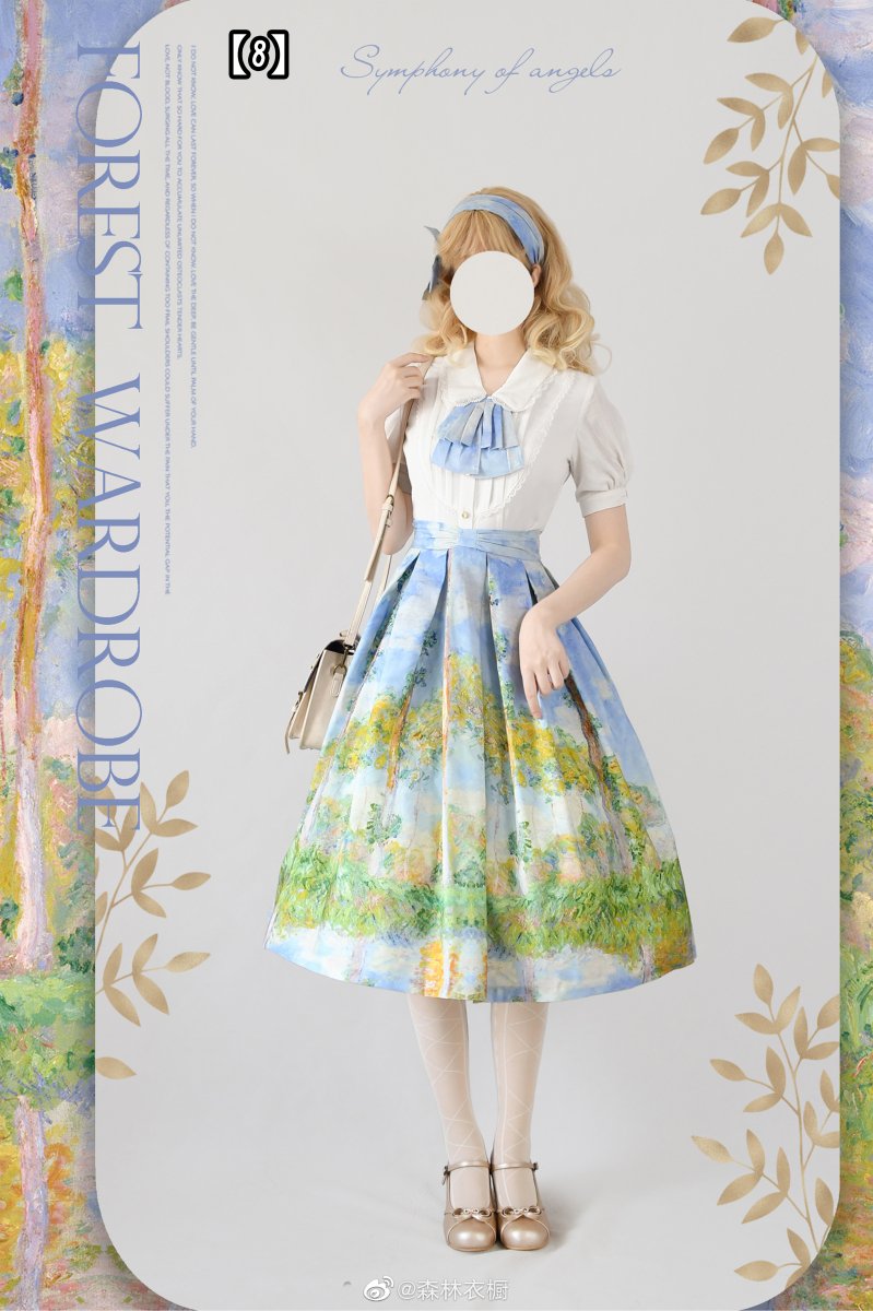 【取り寄せ】Monet oil Painting スカート【Forest Wardrobe】