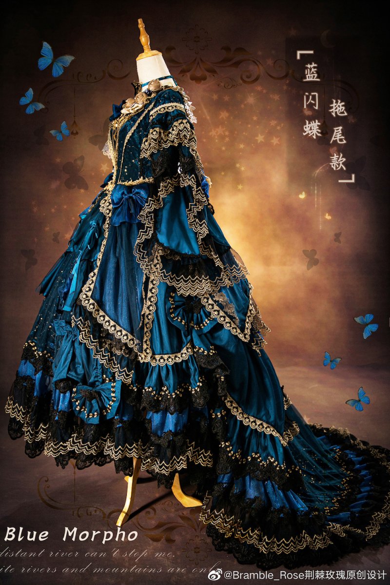 【受注終了/2023年8-10月発送予定】Blue Morpho インナースカート【Bramble Rose】