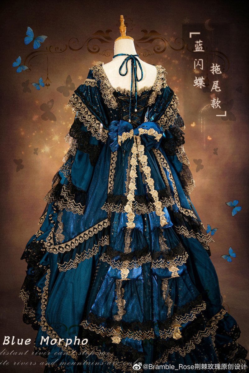 【受注終了/2023年8-10月発送予定】Blue Morpho インナースカート【Bramble Rose】