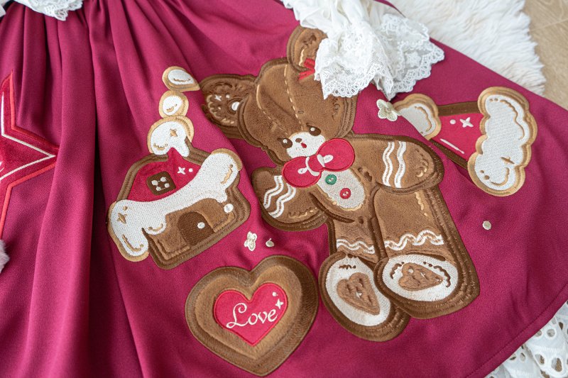 【取り寄せ】Gingerbread Bear ジャンパースカートセット【時之砂】