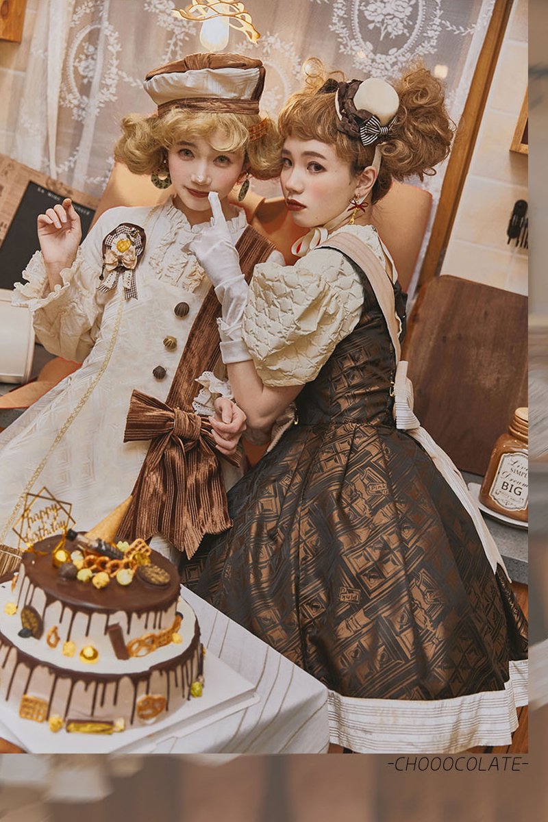 【受注終了/2023年6-8月発送予定】"Chooocolate"サロペットスカート【PINK UP】 