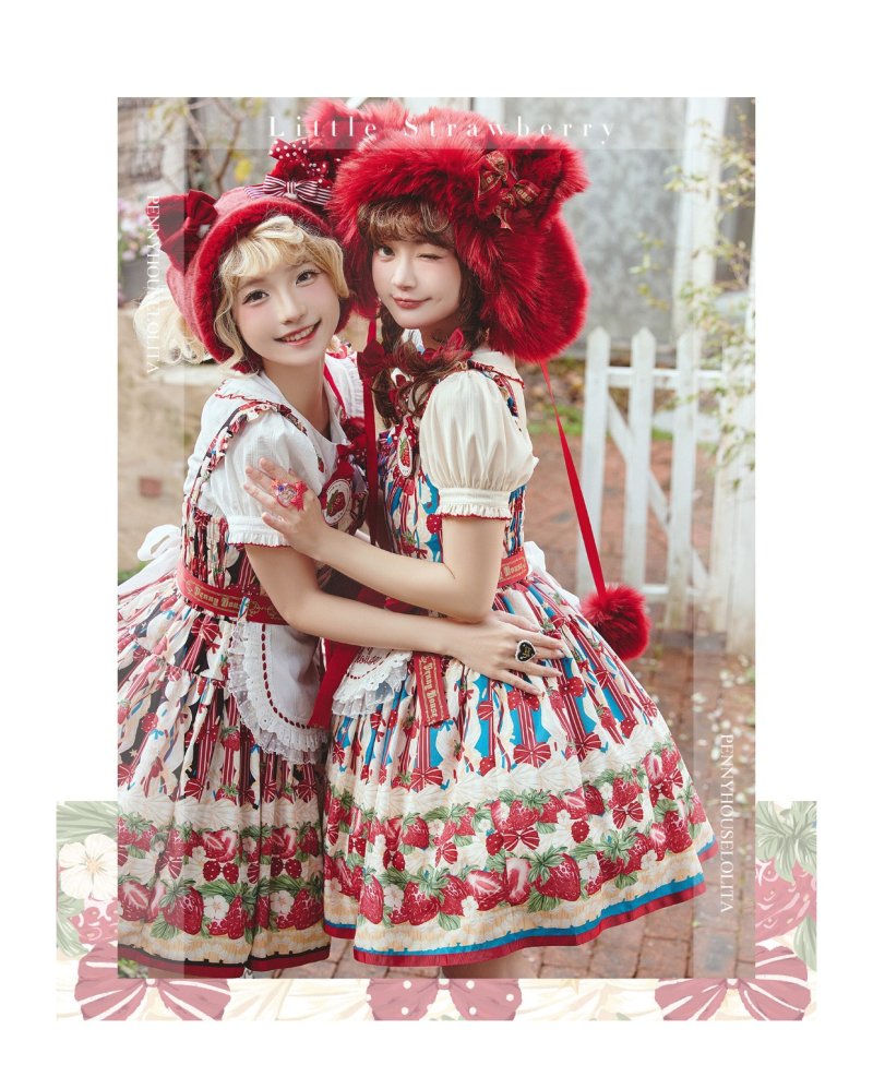 【受注終了/2023年7-9月発送予定】White Chocolate Berry ジャンパースカート【Penny house】