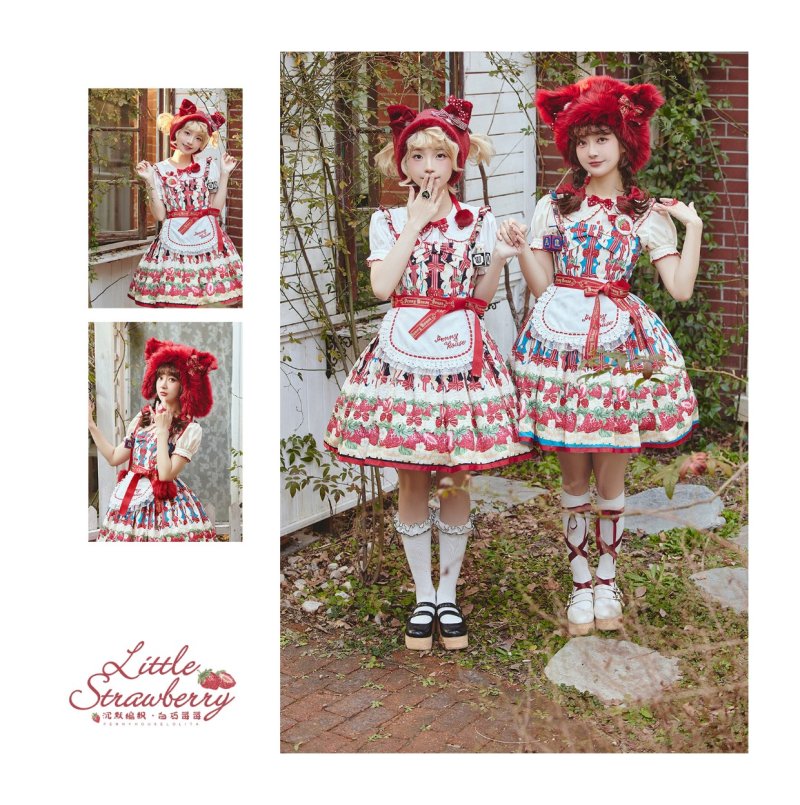 【受注終了/2023年7-9月発送予定】White Chocolate Berry ジャンパースカート【Penny house】