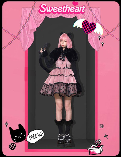【取り寄せ】Kitty ジャンパースカート【CreamyCutiePie】