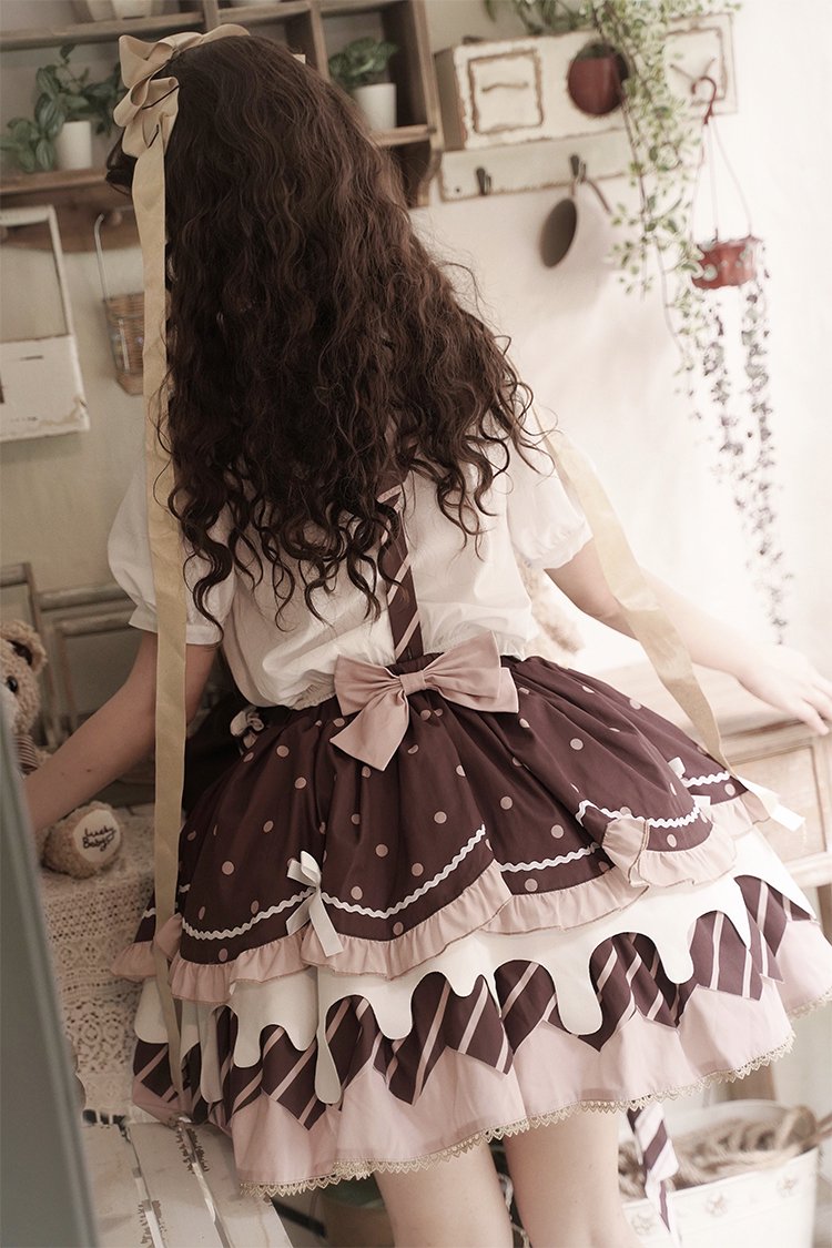 【受注予約~7/30】Chocolate Milk Pie サロペットスカートセット【半糖猫丸】