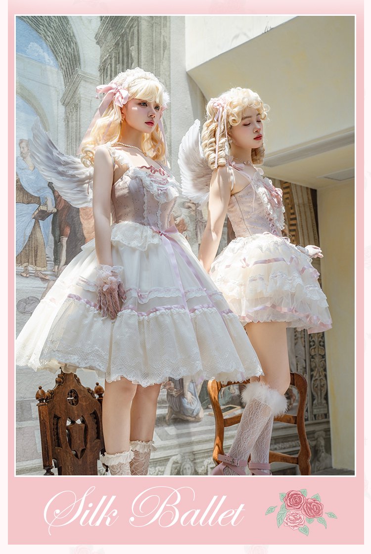 【受注予約~7/6】Silk Ballet ジャンパースカート(タイプ1)【花与珍珠匣】