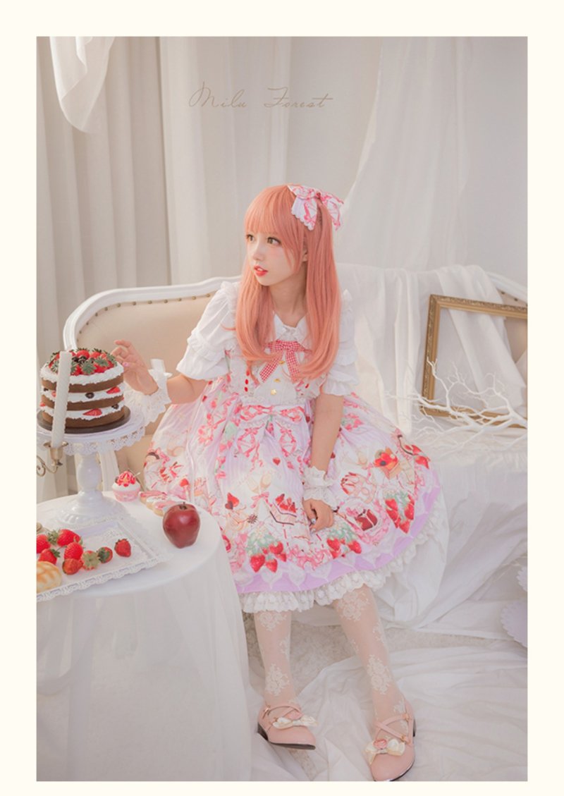 【取り寄せ】Strawberry Fes ジャンパースカート【Milu Forest】